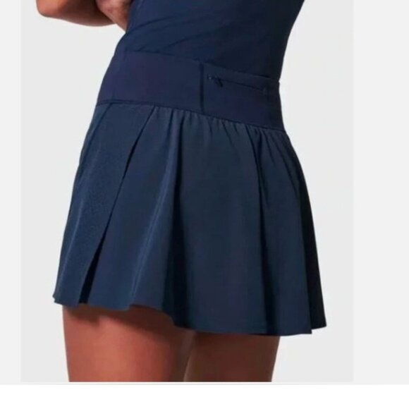 NWT SPANX Midnight Navy MOVING SKORT 14” BUILT IN SHORTS 6.5” INSEAM POCKETS L - Picture 8 of 12